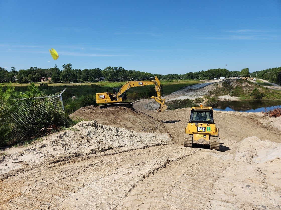 Dam Reconstruction Project Pictures City Of Boiling Spring Lakes Nc